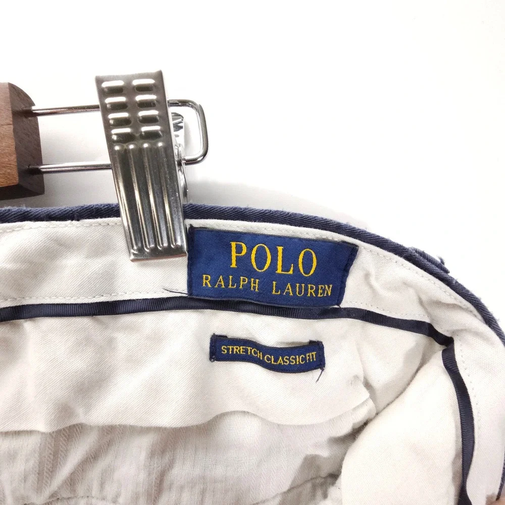 Vintage Polo Ralph Lauren Mens 34x32 Blue Chino Pants Straight Leg Streetwear‎